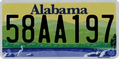 AL license plate 58AA197