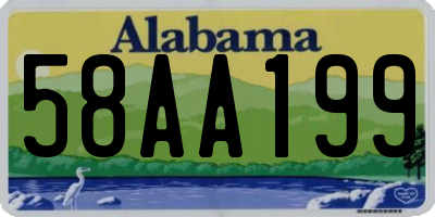 AL license plate 58AA199