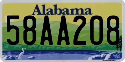 AL license plate 58AA208