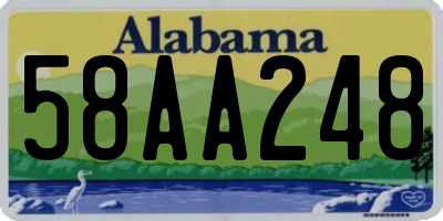 AL license plate 58AA248