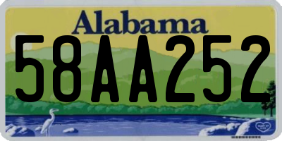 AL license plate 58AA252