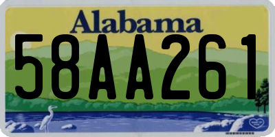 AL license plate 58AA261