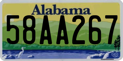 AL license plate 58AA267