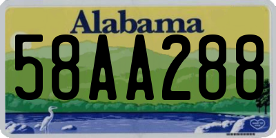 AL license plate 58AA288