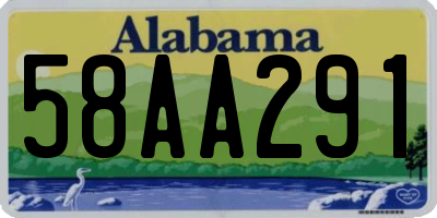 AL license plate 58AA291