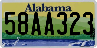 AL license plate 58AA323