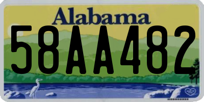 AL license plate 58AA482