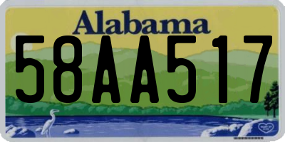 AL license plate 58AA517