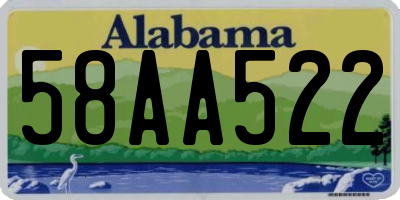AL license plate 58AA522