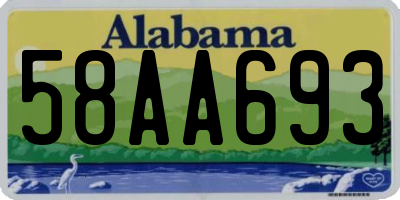AL license plate 58AA693