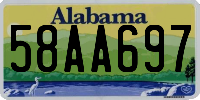 AL license plate 58AA697