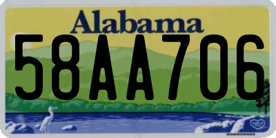 AL license plate 58AA706