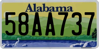 AL license plate 58AA737