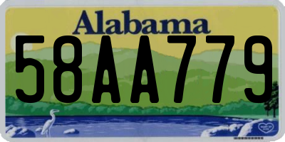 AL license plate 58AA779