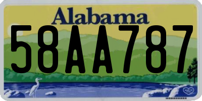 AL license plate 58AA787