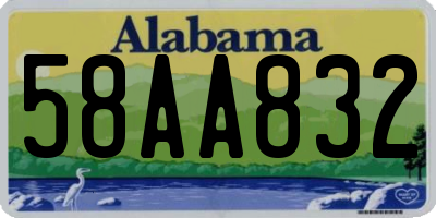 AL license plate 58AA832