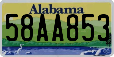 AL license plate 58AA853