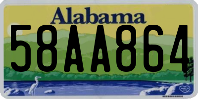 AL license plate 58AA864