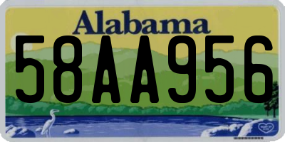 AL license plate 58AA956