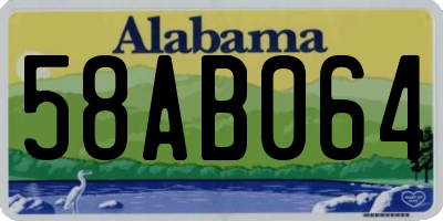 AL license plate 58AB064