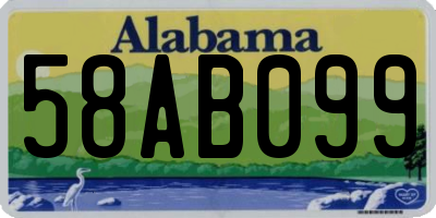 AL license plate 58AB099