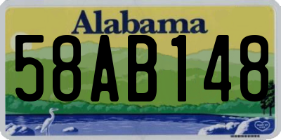 AL license plate 58AB148