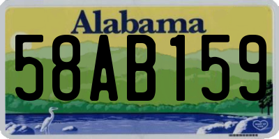 AL license plate 58AB159