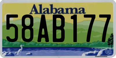 AL license plate 58AB177