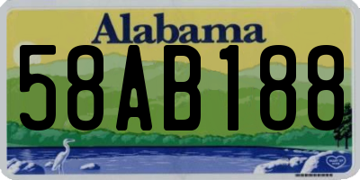AL license plate 58AB188