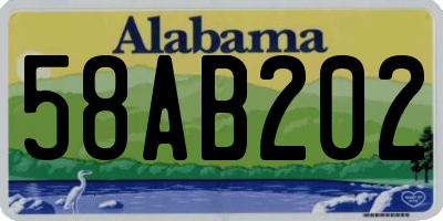 AL license plate 58AB202