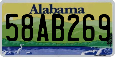 AL license plate 58AB269