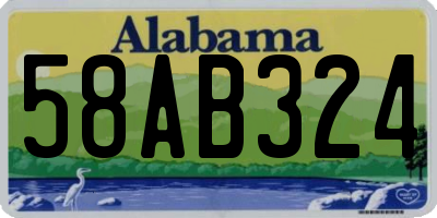 AL license plate 58AB324