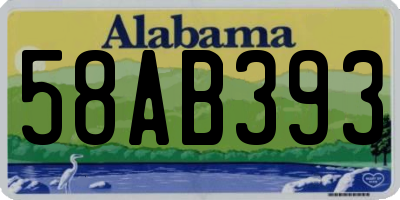 AL license plate 58AB393