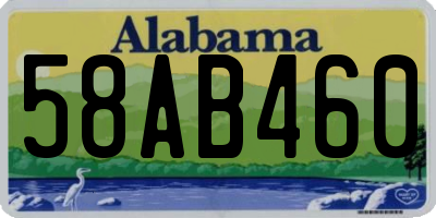 AL license plate 58AB460