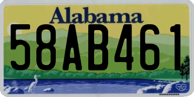 AL license plate 58AB461