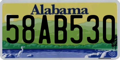 AL license plate 58AB530
