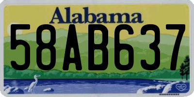 AL license plate 58AB637