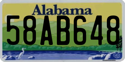 AL license plate 58AB648