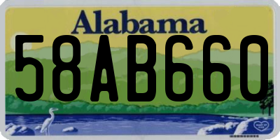 AL license plate 58AB660