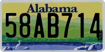 AL license plate 58AB714