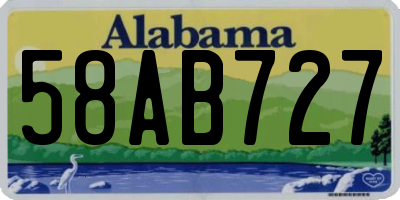 AL license plate 58AB727