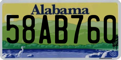 AL license plate 58AB760