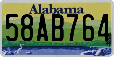 AL license plate 58AB764