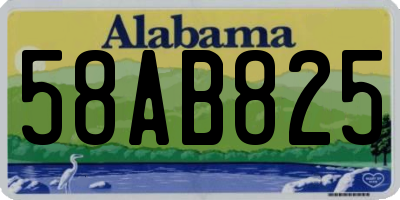 AL license plate 58AB825