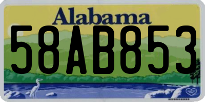 AL license plate 58AB853