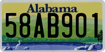 AL license plate 58AB901