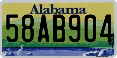 AL license plate 58AB904