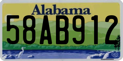 AL license plate 58AB912