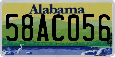 AL license plate 58AC056