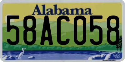 AL license plate 58AC058